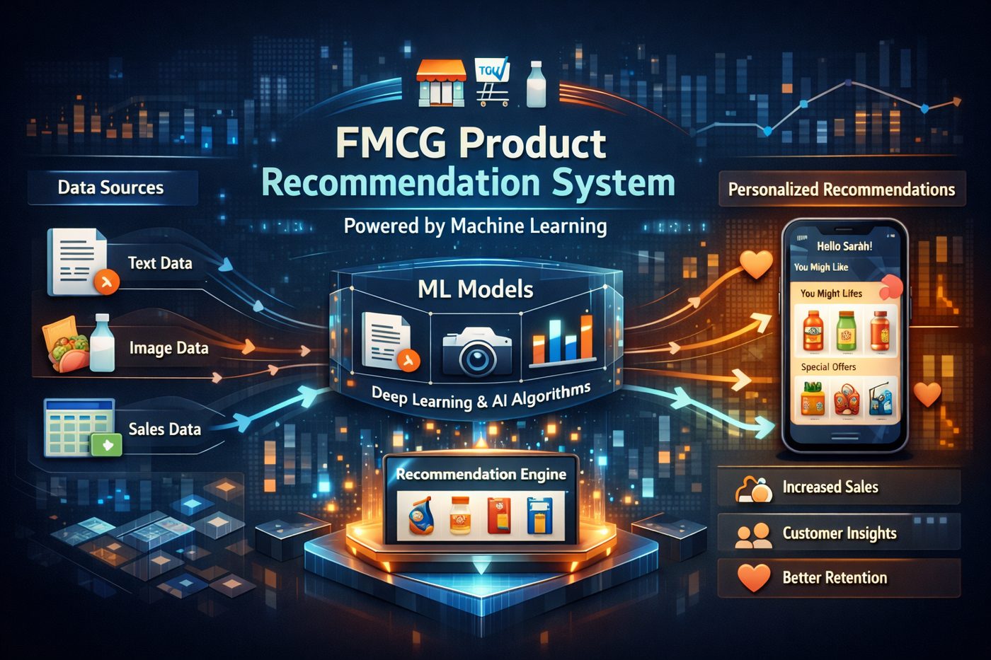 FMCG product recommendation system diagram